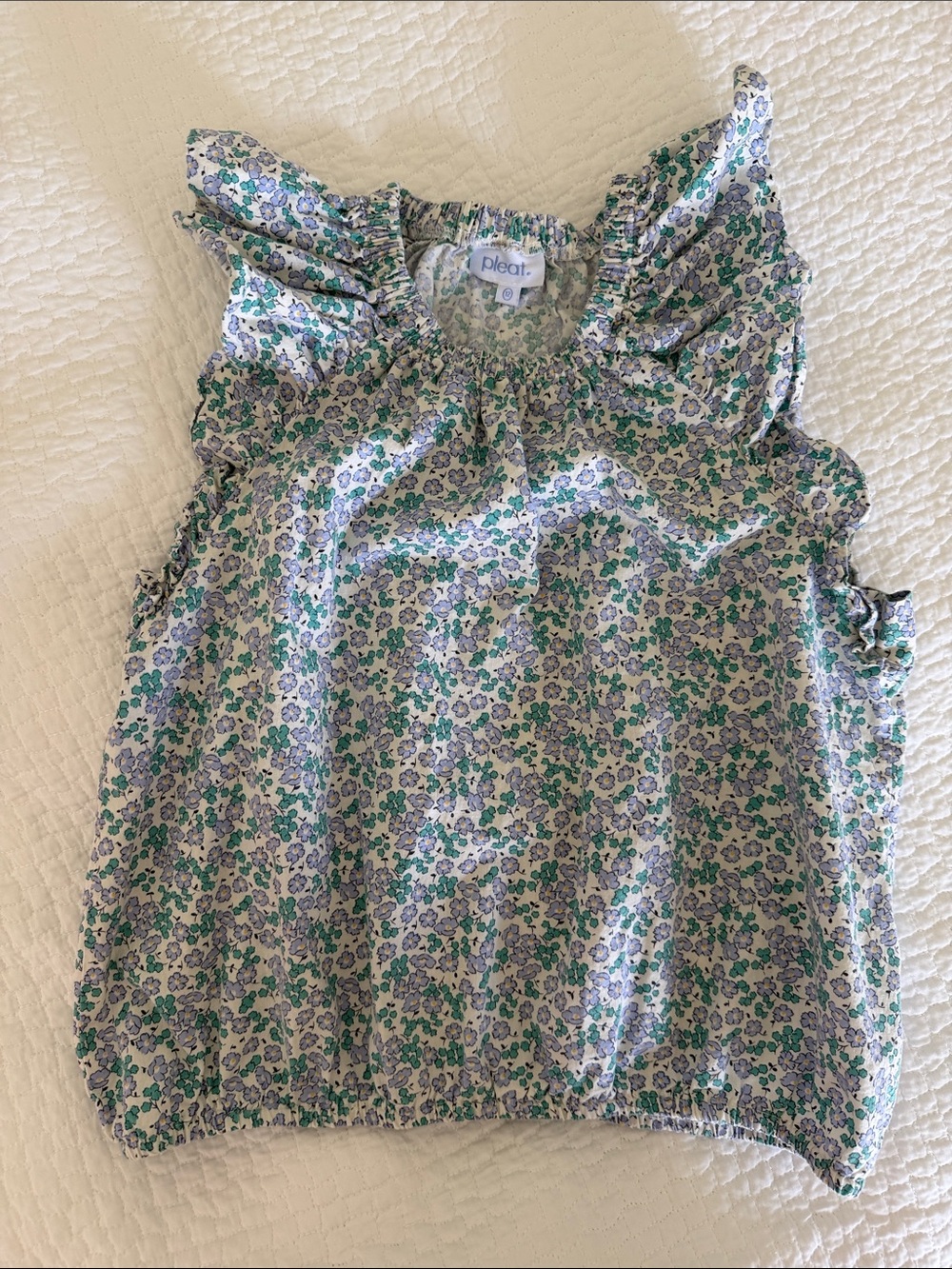 Pleat Allie top in Meadow